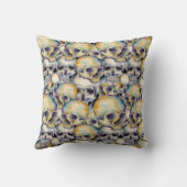 GOTHIC Baby statistieken schedels Paarse zwart Hal Kussen (Achterkant)