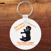 Gothic Baby Vampire Voodoo Doll Halloween Humor Sleutelhanger (Voorkant)