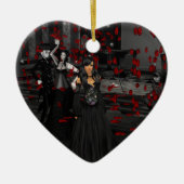 Gothic Ball Room Heart Ornament (Voorkant)