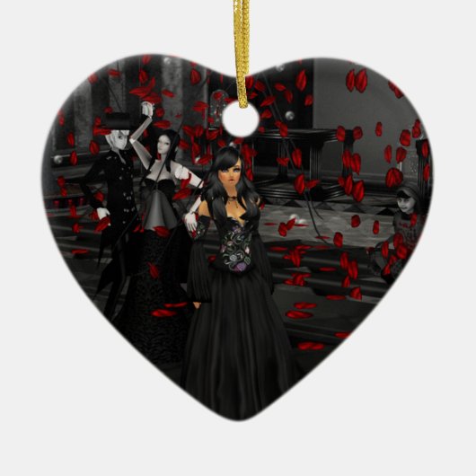 Gothic Ball Room Heart Ornament (Voorkant)