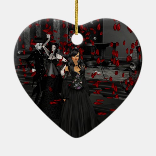 Gothic Ball Room Heart Ornament (Achterkant)