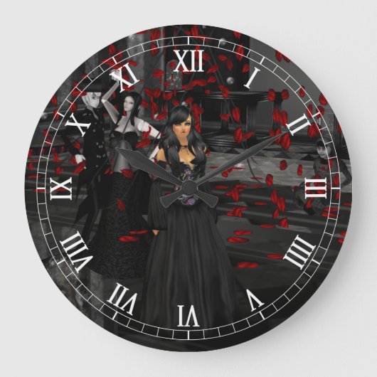 Gothic Ball Room Roman Numeral Clock Grote Klok (Voorkant)