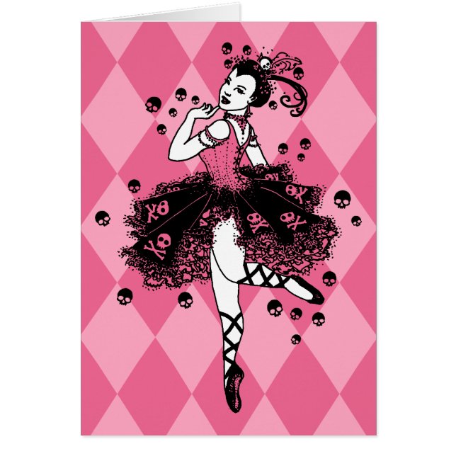 Gothic Ballerina in Roze (Voorkant)
