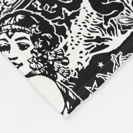 Gothic Baphomet Dark Arts Alternatief Fleece Deken (Hoek)