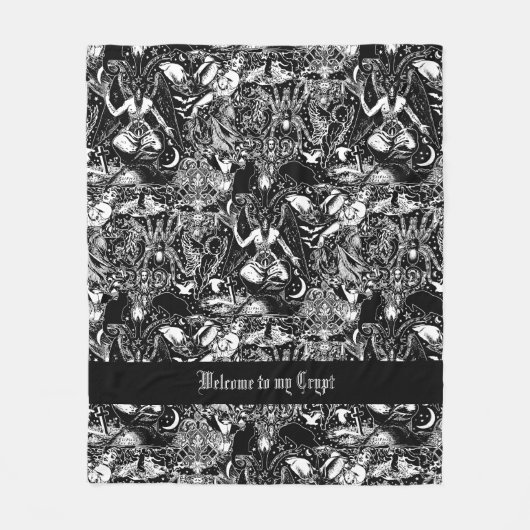 Gothic Baphomet Dark Arts Alternatief Fleece Deken (Voorkant)