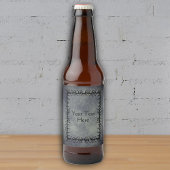 Gothic Barbed black Branch Frame Glowing Grey Bier Etiket