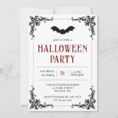  Gothic Bat Adult Halloween Party Kaart (Voorkant)
