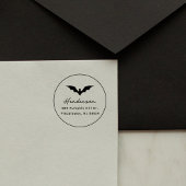 Gothic Bat Halloween Custom Return Adres Rubberstempel