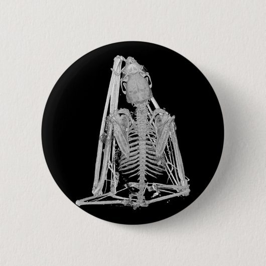 Gothic Bat Skeleton Ronde Button 5,7 Cm (Voorkant)