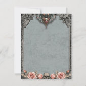 Gothic Bat Wedding Dank u kaarten (Achterkant)