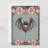 Gothic Bat Wedding Uitnodiging (Achterkant)