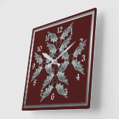 Gothic Bat Wings Square Clock 2 Vierkante Klok (Hoek)