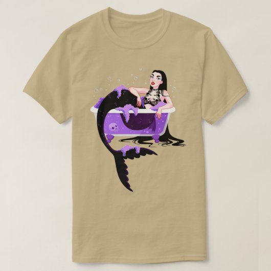 Gothic Bathbom Mermaid T-shirt (Design voorkant)