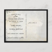 Gothic Bats Grey Save the Date Briefkaart (Achterkant)