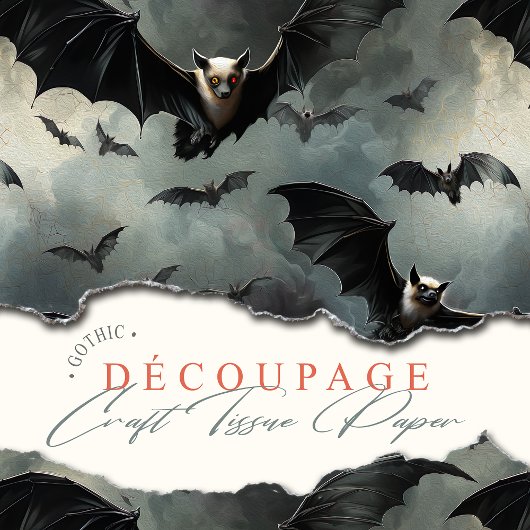 Gothic Bats Halloween | Gotische bruiloft Decoupag Tissuepapier