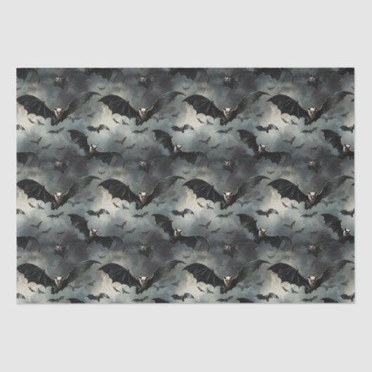 Gothic Bats Halloween | Gotische bruiloft Decoupag Tissuepapier (Voorkant)