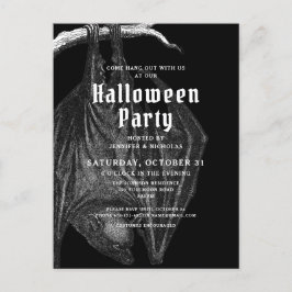 Gothic Bats Halloween Party Invitation Briefkaart