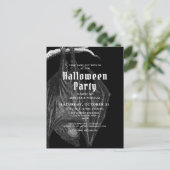 Gothic Bats Halloween Party Invitation Briefkaart (Staand voorkant)