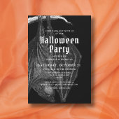 Gothic  Bats Halloween Party Invitation Kaart
