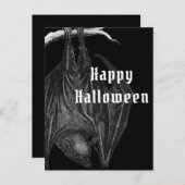 Gothic Bats Happy Halloween Briefkaart (Voorkant / Achterkant)