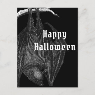Gothic Bats Happy Halloween Briefkaart