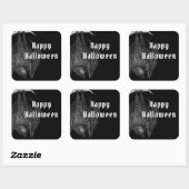 Gothic Bats Happy Halloween Vierkante Sticker (Vel)