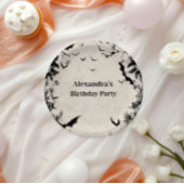 Gothic Bats & Roses Birthday Papieren Bordje