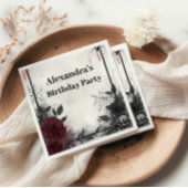Gothic Bats & Roses Birthday Servet