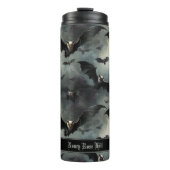Gothic Bats Spooky Halloween Horror Vampire Thermosbeker (Voorkant)