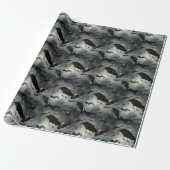 Gothic Bats Stormy Sky Halloween & Gothmas Cadeaupapier (Uitgerold)