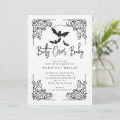 Gothic Batty Baby shower Kaart (Staand voorkant)