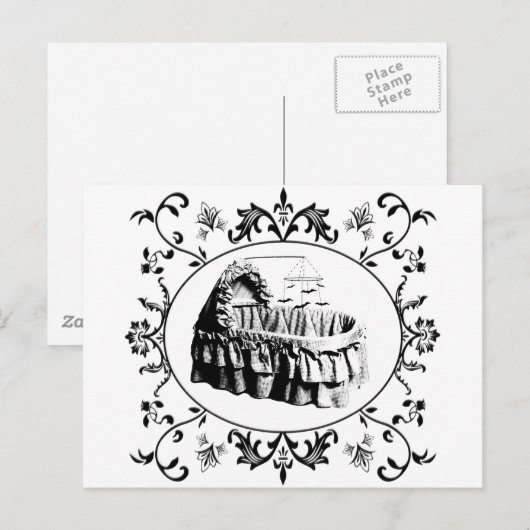 Gothic Batty Bassinet Briefkaart (Voorkant / Achterkant)