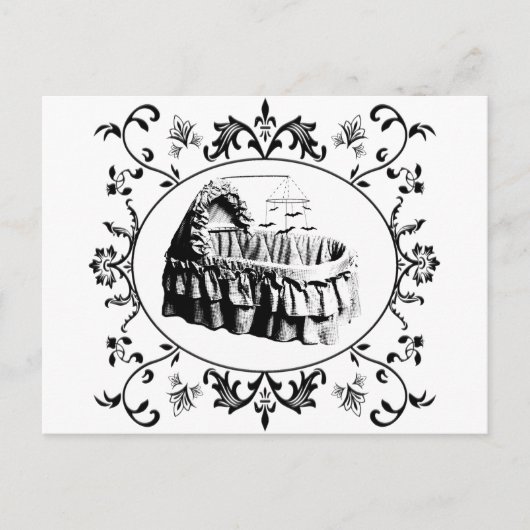 Gothic Batty Bassinet Briefkaart (Voorkant)