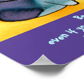 Gothic Beach Corgi "Wees jezelf" Poster (Hoek)