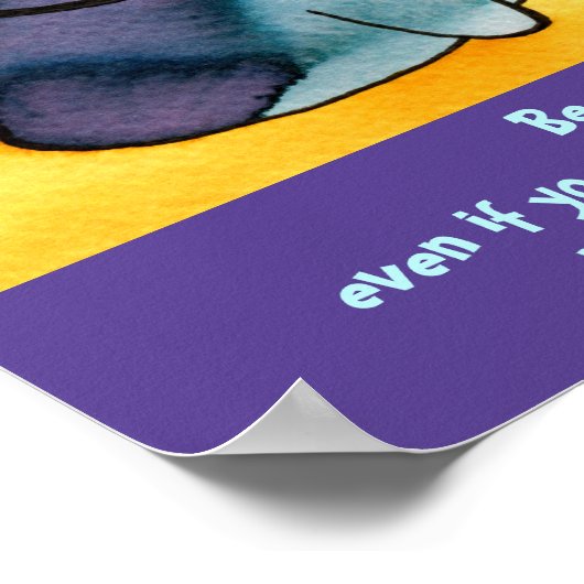 Gothic Beach Corgi "Wees jezelf" Poster (Hoek)