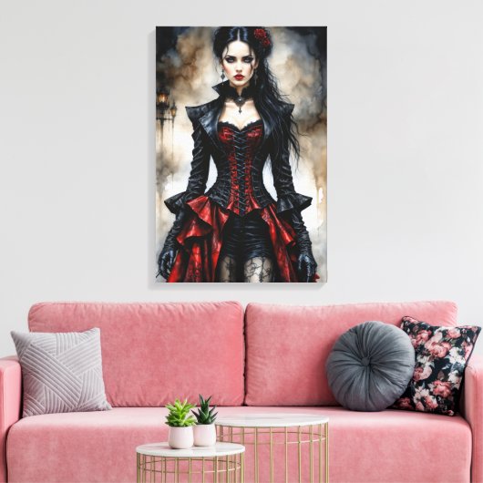 Gothic Beauty Canvas Afdruk (Insitu (Woonkamer))