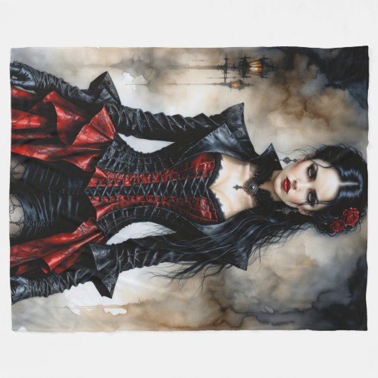 Gothic Beauty Fleece Deken (Voorkant (Horizontaal))