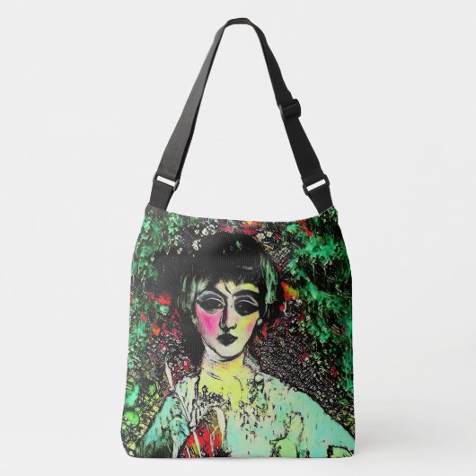 Gothic Beauty Portrait  Crossbody Tas (Voorkant)