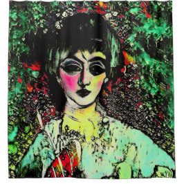 Gothic Beauty Portrait  Douchegordijn