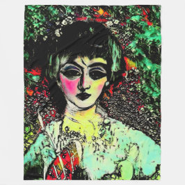 Gothic Beauty Portrait  Fleece Deken