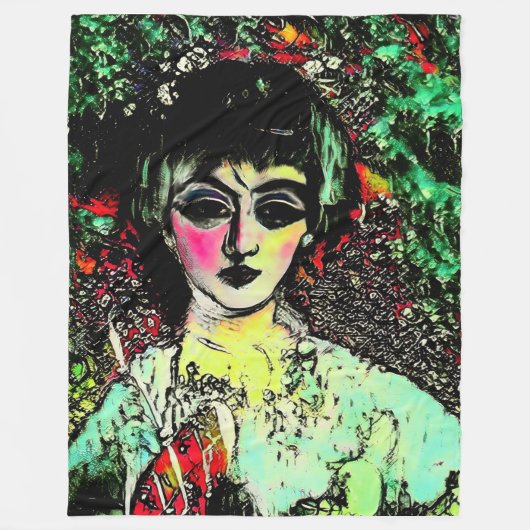 Gothic Beauty Portrait  Fleece Deken (Voorkant)