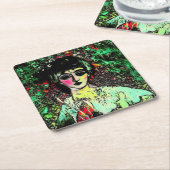 Gothic Beauty Portrait  Kartonnen Onderzetters (Schuin)