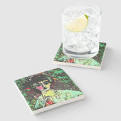 Gothic Beauty Portrait  Stenen Onderzetter (Zijkant)