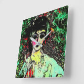 Gothic Beauty Portrait  Vierkante Klok (Hoek)