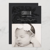 Gothic Beauty Roos Birth Announement Aankondiging (Voorkant / Achterkant)