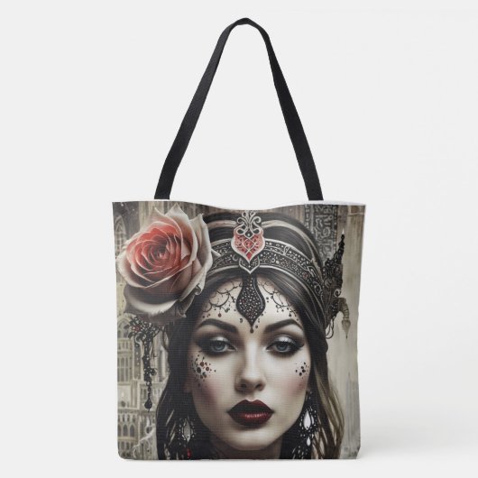 Gothic Beauty Tote Bag (Achterkant)