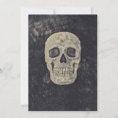 Gothic Beige Grijze Schedel Verjaardag RIP Naar Zi Kaart (Achterkant)