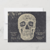 Gothic beige schedel verjaardag RIP naar zijn 20s  (Voorkant)