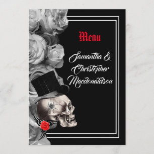 Gothic, biker of rock black bruiloft menu