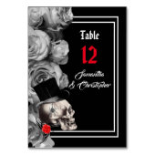 Gothic, Biker of Rock zwarte trouwtafel nummer Kaart (Voorkant)
